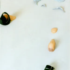 wax, pigment, cotton, leather