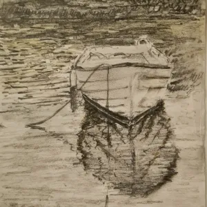 pencil and watercolour on paper