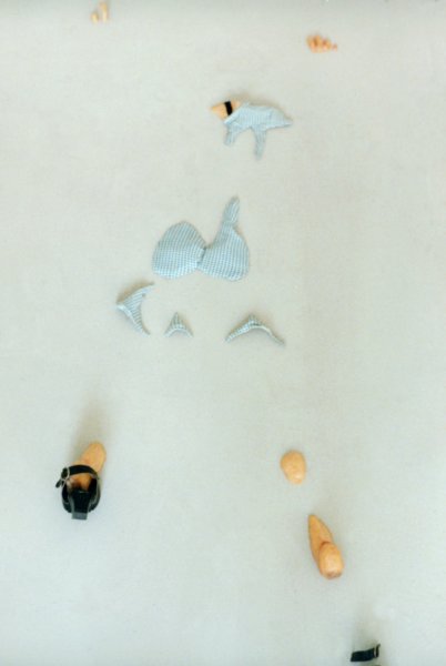 wax, pigment, cotton, leather