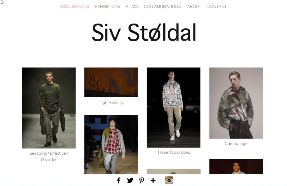 Site developed for menswear designer Siv St&oslash;ldal