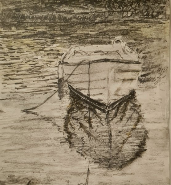 pencil and watercolour on paper